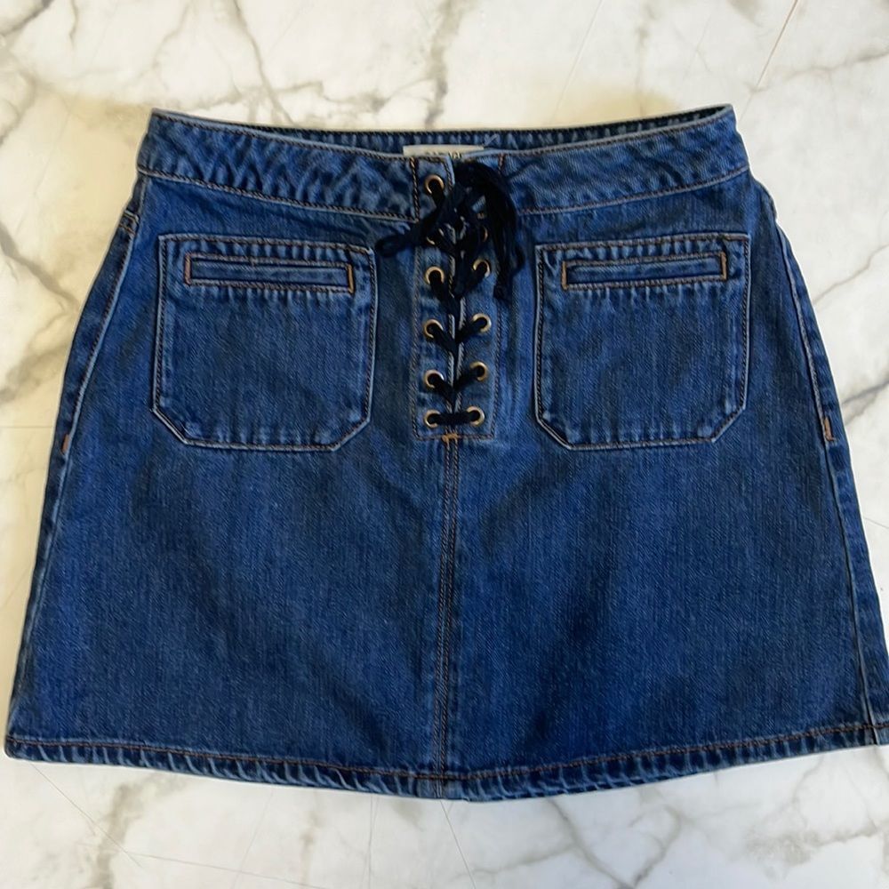 Garage Denim mini skirt
